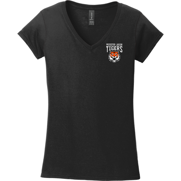 Princeton Jr. Tigers Softstyle Ladies Fit V-Neck T-Shirt