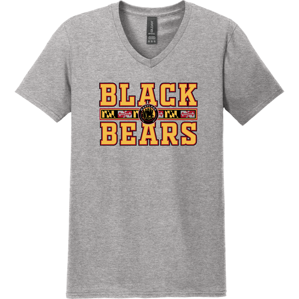 MD Jr. Black Bears Softstyle V-Neck T-Shirt