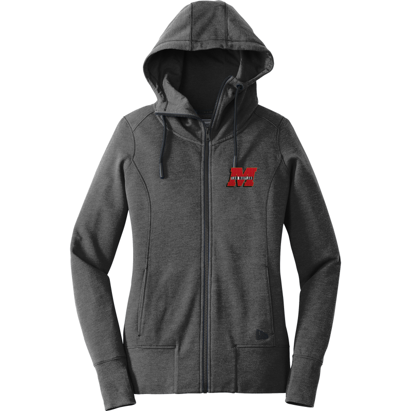 Team Maryland New Era Ladies Tri-Blend Fleece Full-Zip Hoodie