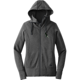 Wilmington Nighthawks New Era Ladies Tri-Blend Fleece Full-Zip Hoodie