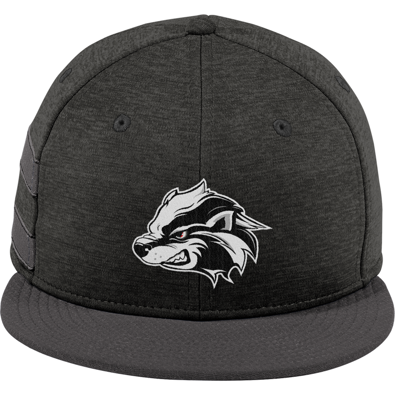 Allegheny Badgers New Era Shadow Heather Striped Flat Bill Snapback Cap