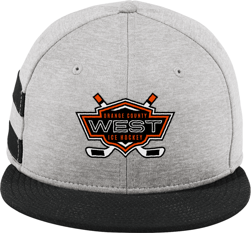 Orange County West New Era Shadow Heather Striped Flat Bill Snapback Cap