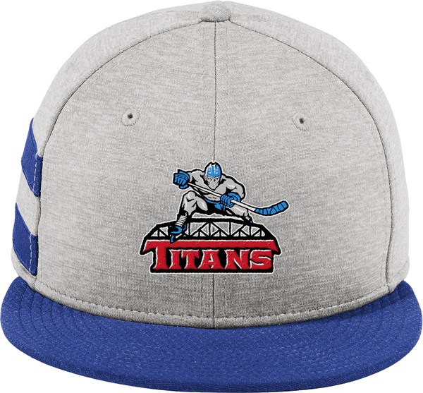 NJ Titans New Era Shadow Heather Striped Flat Bill Snapback Cap