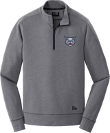 CT Bobcats New Era Tri-Blend Fleece 1/4-Zip Pullover