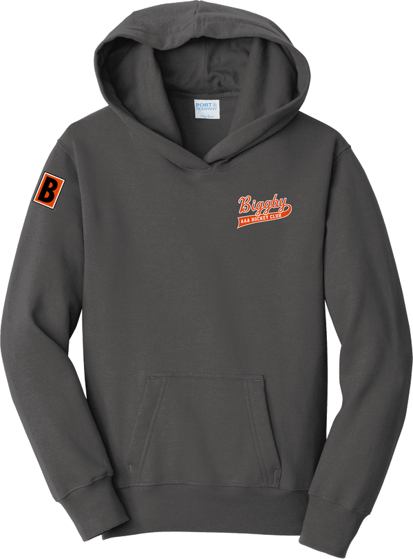 Biggby Coffee AAA Youth Fan Favorite Fleece Pullover Hooded Sweatshirt