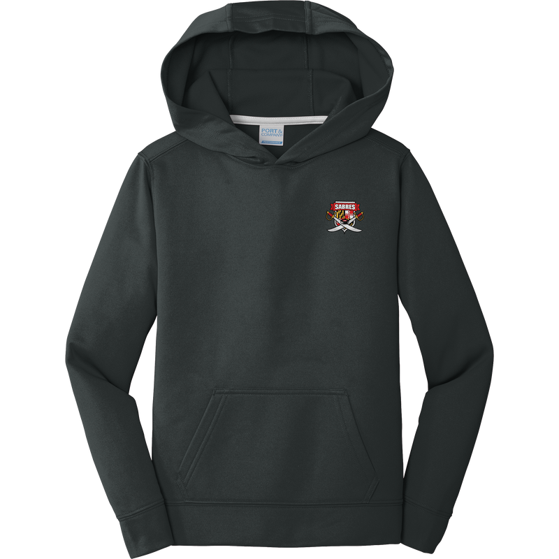 SOMD Sabres Youth Performance Fleece Pullover Hooded Sweatshirt