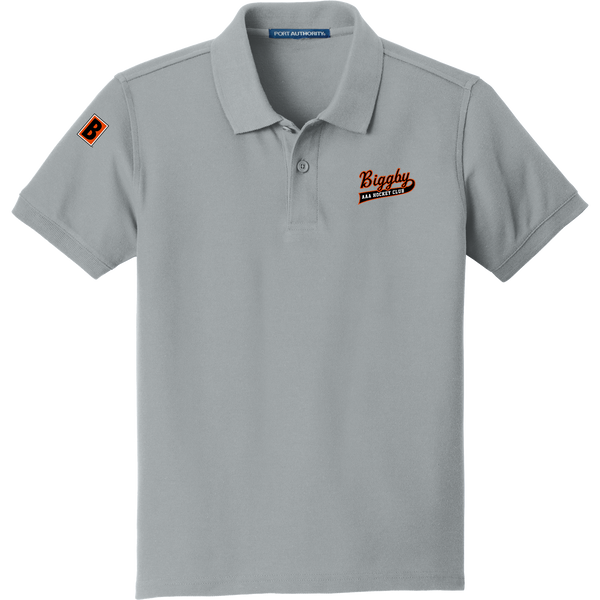 Biggby Coffee AAA Youth Core Classic Pique Polo