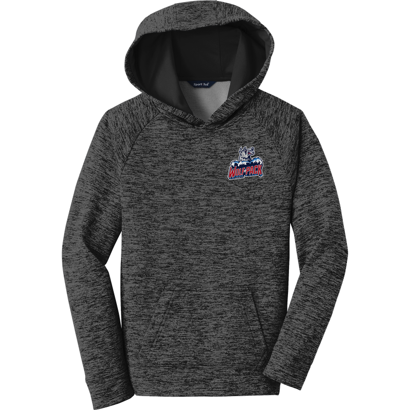 CT Wolfpack South Youth PosiCharge Electric Heather Fleece Hooded Pullover