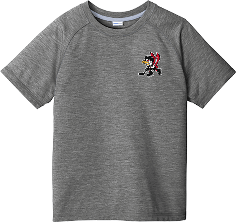 Benet Hockey Youth PosiCharge Tri-Blend Wicking Raglan Tee