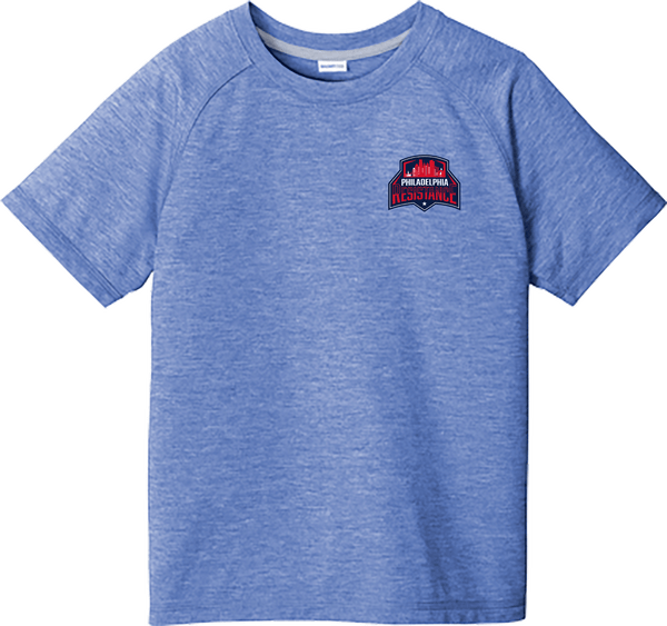 Philadelphia Resistance Youth PosiCharge  Tri-Blend Wicking Raglan Tee